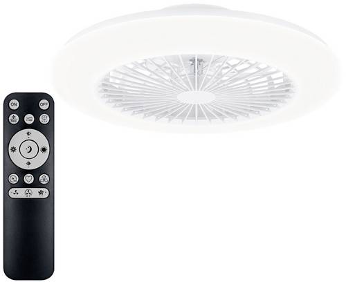 Philips LED Amigo Deckenventilator 20 W, 42W (Ø x H) 490mm x 137mm Weiß mit Beleuchtung, Dimmbar