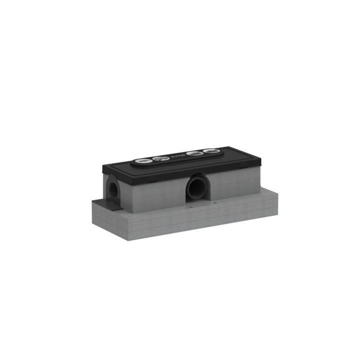 hansgrohe Ablaufgehäuse 01005180 für Standardinstallation, Grundkörper für Duschrinne