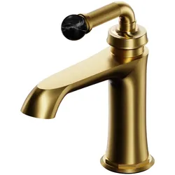 Steinberg Serie 355 Metamorphosis Waschtisch-Einhebelmischer, ohne Ablaufgarnitur, Ausladung 130mm, 3551010BG, Farbe: Brushed Gold