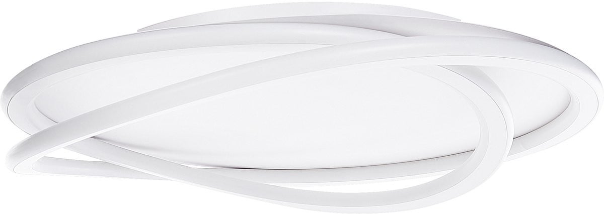 Beliani Moderne Ronde LED Plafondlamp - Wit - Metaal en Plastic