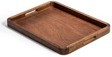 Kalmar Home Acacia Wood Rectangle Serving Tray