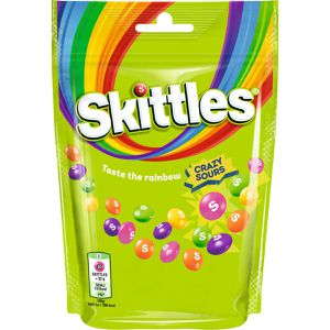Skittles Kaubonbons Crazy Sours, 5 verschiedene Sorten, 136 g