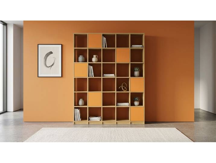 Stylisches Wohnzimmerregal - Regalsystem mit vielen Optionen Eiche Natur geölt