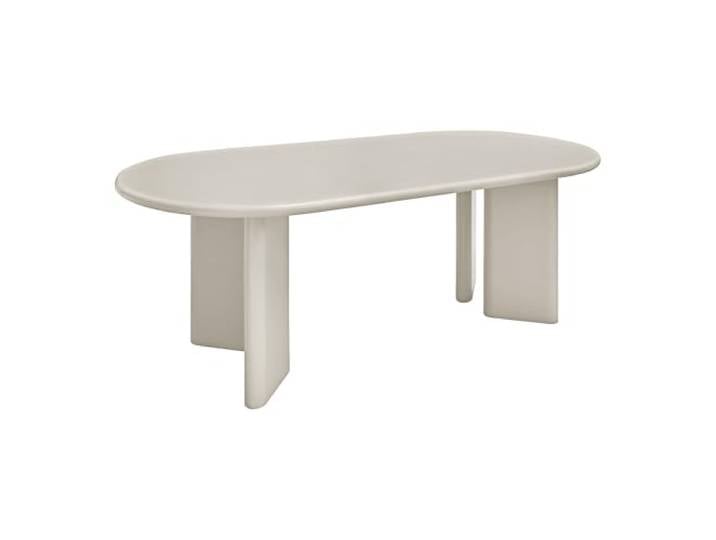 möbelando Esstisch >Nagano< moderner, ovaler Esstisch aus MDF in Beige-Grau mit 220x100 cm Fläche – Pflegeleichte Oberfläche, robuste Verarbeitung & stilvolles Design für Esszimmer