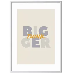 Paperflow Wandbild A3 »Big think bigger« Rahmen silbern silber, 30.5x42.7x0.9 cm