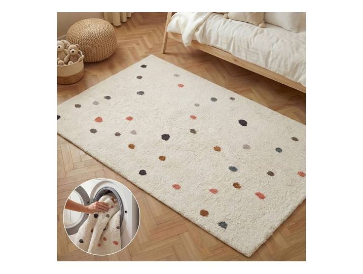 HANSE Home Kinderteppich Pippo, rechteckig, Höhe: 10 mm, Waschbar, Handgemacht, Baumwolle, Rutschfest Spielteppich Kinderzimmer