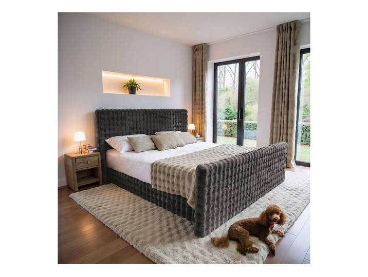 Kaiser Möbel Boxspringbett mit bettkasten, matratze, topper, BLANKET stoff Bubble, Bettkasten und Topper, inklusive Matratze, Mehrere Dimensionen