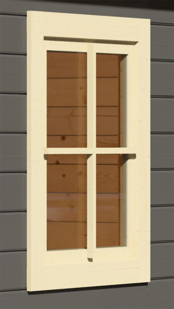 KARIBUHOLZT GH Fenster feststehend 69x80cm 28mm inkl. Umrüstleisten,weiß 08441604