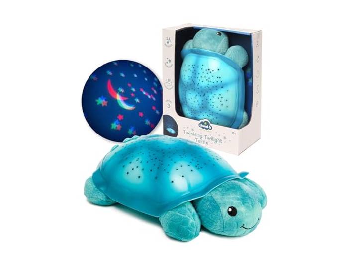 Cloud b Beruhigendes Nachtlicht Sternenprojektor mit Musik Sternenhimmel Projektor Kinder mit 3 Farben & Soundeffekten Einschlafhilfe mit Auto-Off 45 Min Twilight Turtle Aqua