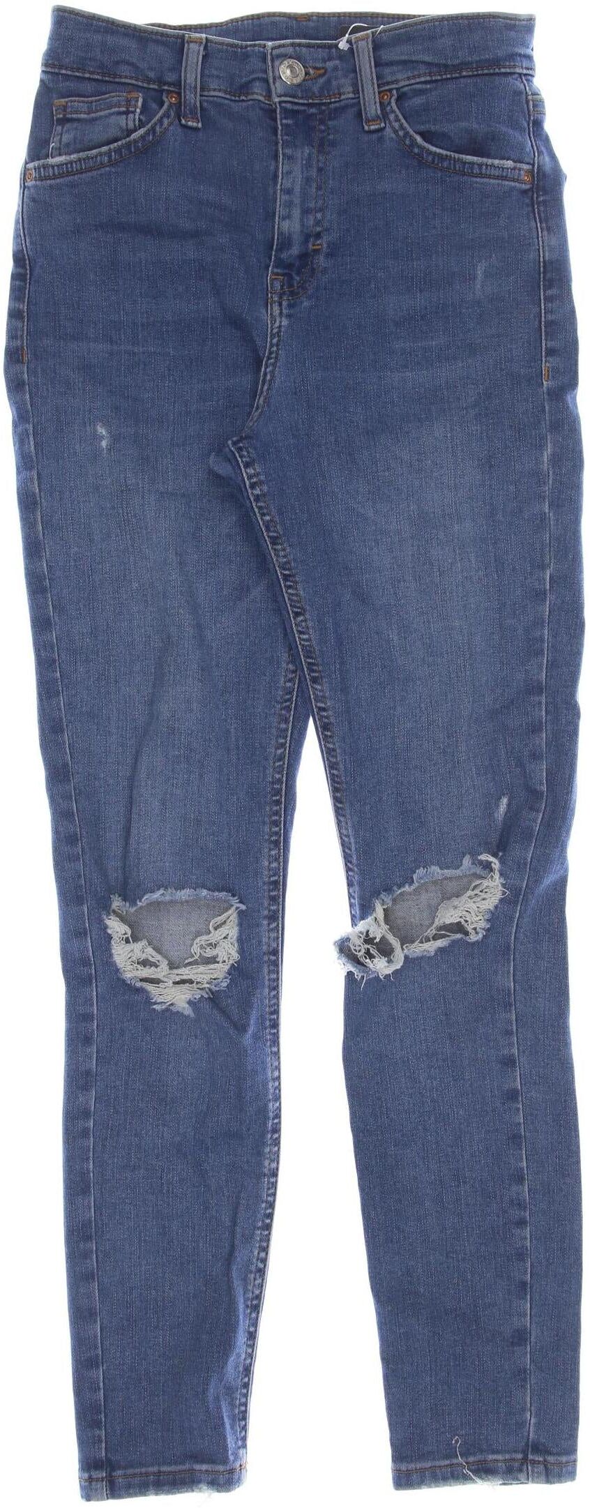 Topshop Damen Jeans, Blau, Gr. W25, Baumwolle / Elasthan - Second Hand
