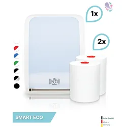SET: Handtuchrollenspender SENSOR, berührungslos, Blanc Cosmos verschied. Farben + 2 Handtuchrollen Smart ECO - PRODUKTSET