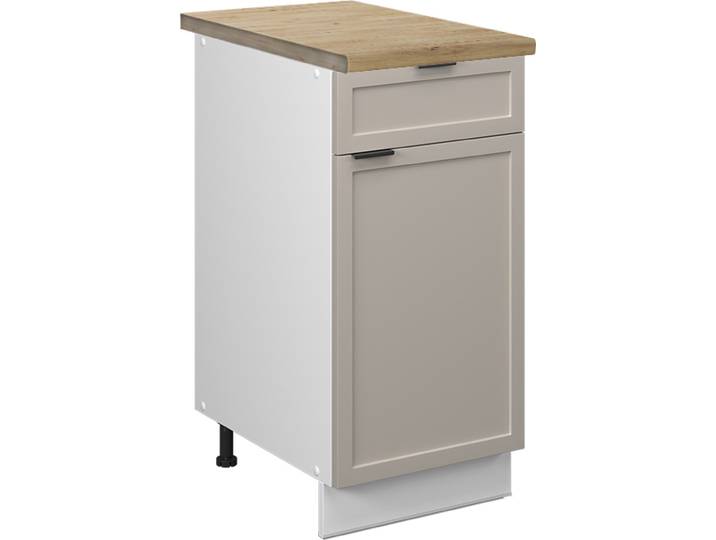 Meuble cuisine Vicco Fame-Line GrisBeige 40cm \, PT Chêne\, Model 50224