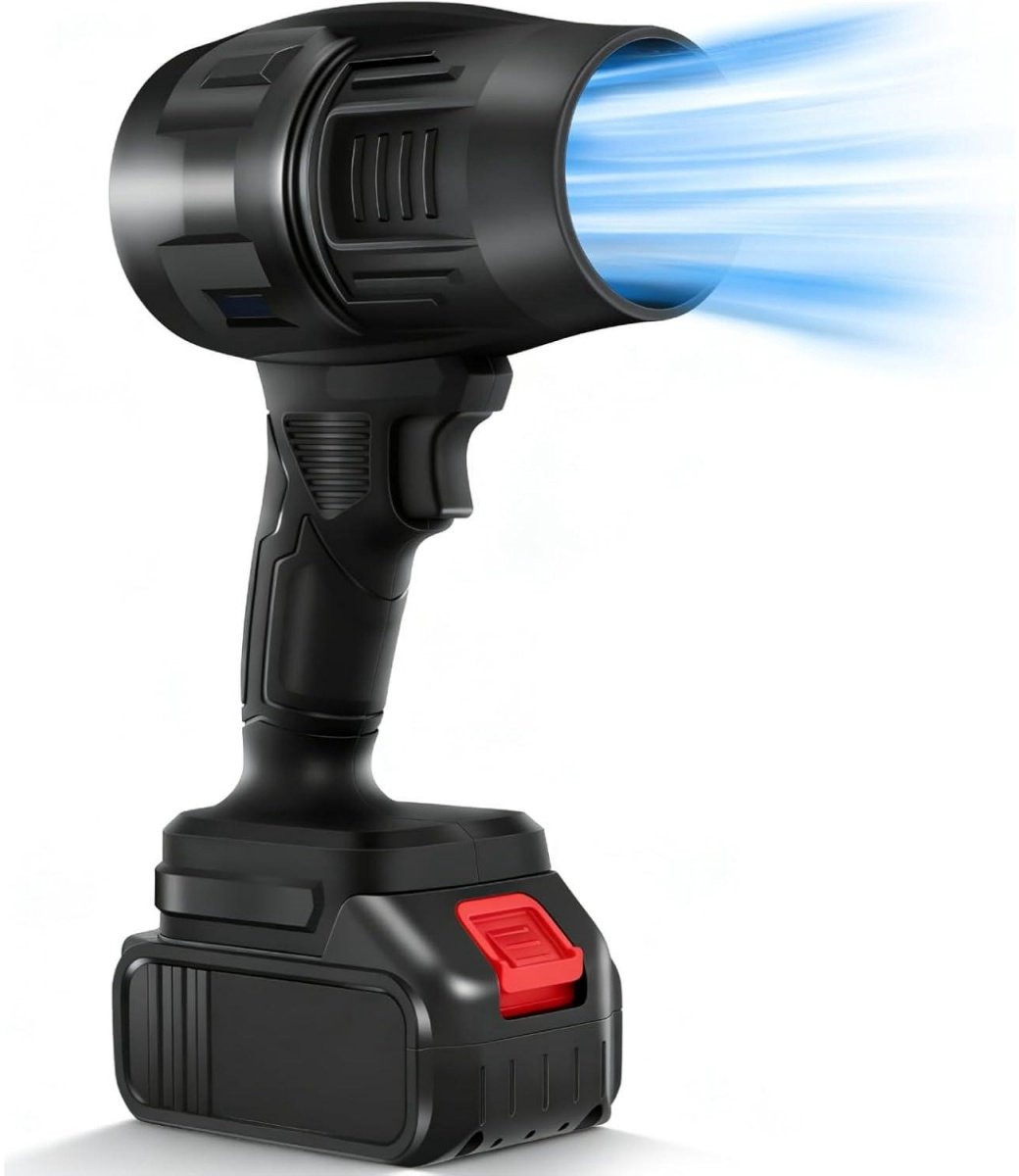 GELLDG Mini draadloze turbinebladblazer - Zwart