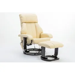 Happy Home Massagesessel mit Fußhocker & Heizfunktion - Beige
