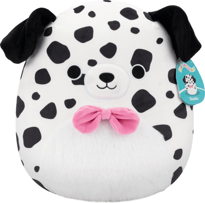 Squishmallows 12 Inch Dustin the White Dalmatian Stuffed Animal Toy for Kids and Adults