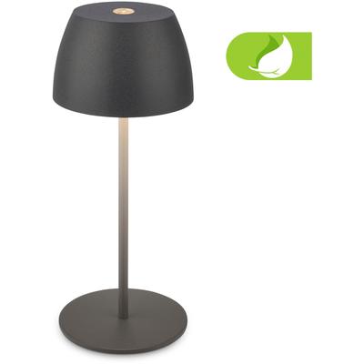 BRILONER LEUCHTEN LED Außen-Tischleuchte "Serina Mini", schwarz (anthrazit), 1, Ø 8cm H: 20cm, Leuchten, Akku Tischlampe, kabellos, IP44, Wohnzimmer, Schlafzimmer, Outdoor