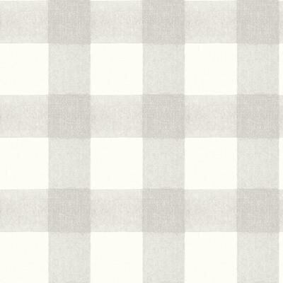 Chesapeake Thorpe Light Grey Plaid Wallpaper