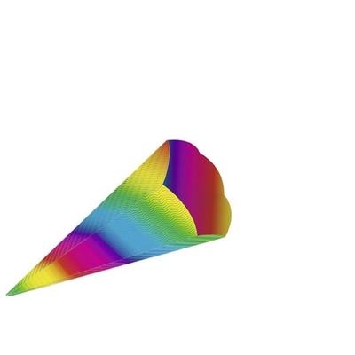 URSUS Schultüten 3D-Schultüten Regenbogen, Höhe 41 cm, Durchmesser 15 cm, 5er Set