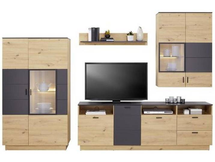 Wohnkombination modern 4 -teilig. Tonale 5, Eiche Dekor/Grau