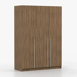 DREHTÜRENSCHRANK ROSA III 3D 150/210/55, 3-türig, Nussbaum