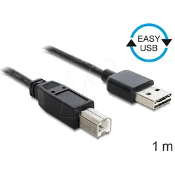 DELOCK 83358 - USB 2.0 Kabel, EASY A Stecker auf B Stecker, 1 m