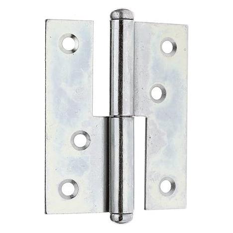 Alberts Aushebescharnier rechts, 80 x 65 mm, Galv. gelb verzinkt (333805)