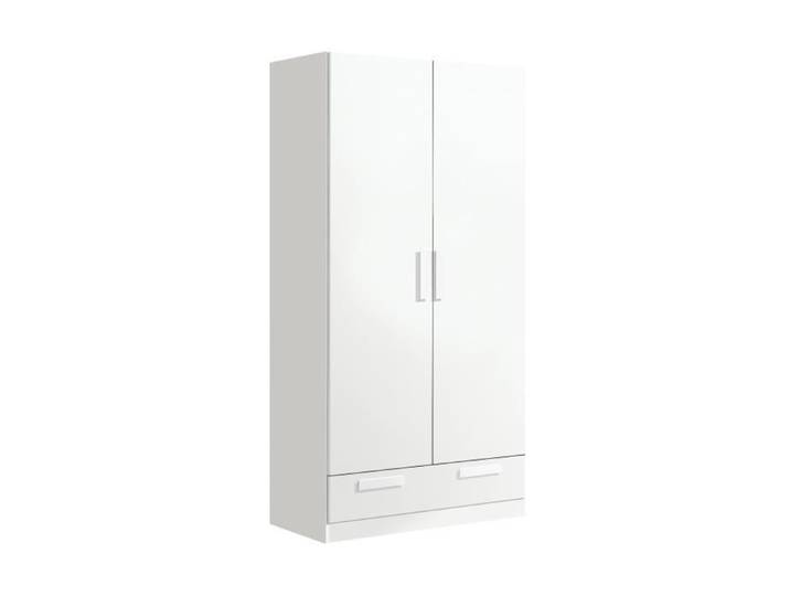 Armoire - Venprodin - 3 Portes 1 Tiroir - Blanc