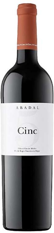 Abadal 5 Merlot 2021 - Vino tinto español de Masies d'Avinyó, 14% vol.