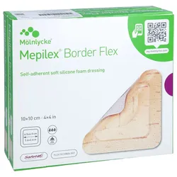Mepilex Border Flex Schaumverband haftend 10x10 cm 1001 Artikel Medical