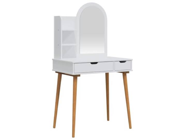 Makastle Schminktisch-Set 3-TLG. Weiß 76x50x143 cm Holz