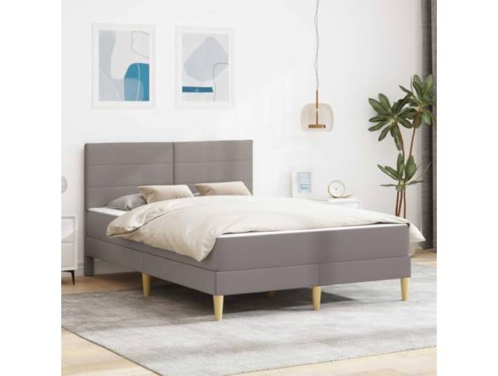 LPERTGFHU Bettrahmen 120 x 200 cm Schlafzimmer Polsterbett mit Matratze Robustes Sperrholzgestell, Stilvolle Kunststoffbeine, Pflegeleichtes Polyester