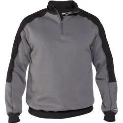 DASSY® Basiel Zweifarbiges Sweatshirt - zementgrau/schwarz - XS
