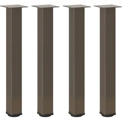 Helloshop26 - Set mit 4 Konsolentischbeinen aus Stahl 72–74 cm mit verstellbaren Gleitern modernes Design Stahl natur
