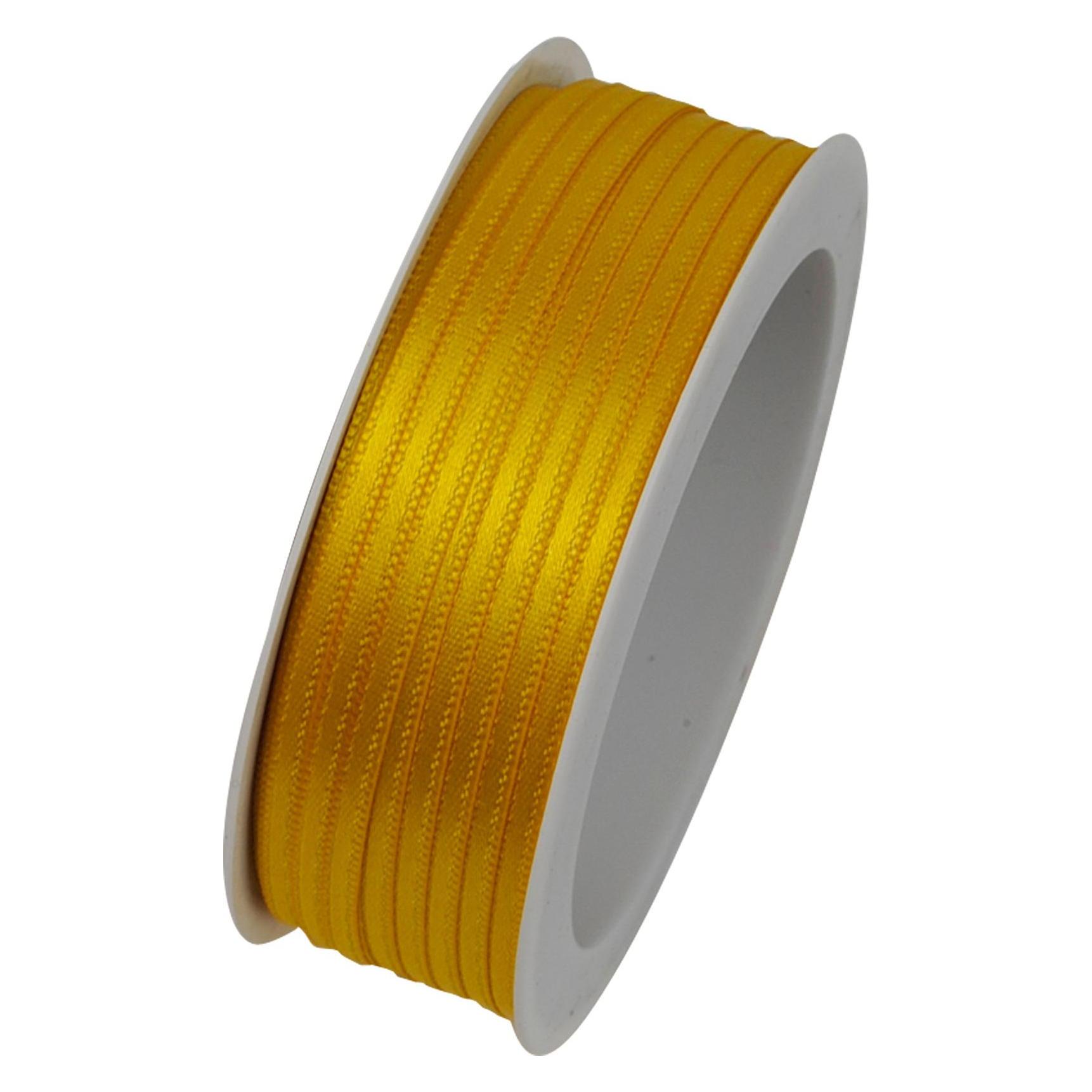 Goldina Doppelsatinband 3mmx50m goldgelb (897203160050)