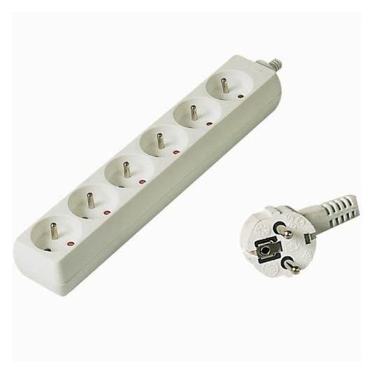 PremiumCord PP6-07 power extension 6 AC outlet(s) White (7 m, CEE 7/3) (PP6-07)