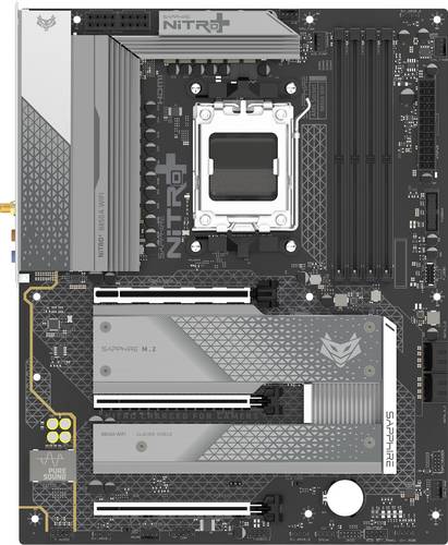 Sapphire 52123-03-40G Mainboard Sockel (PC) AMD AM5 Formfaktor (Details) ATX Mainboard-Chipsatz AMD B850