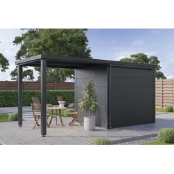 Wolff Finnhaus Metall-Dachrinnenset 400 cm mit 2 Fallrohren für Juna, Ulrik & Linnea