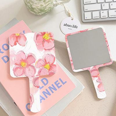 Fusion Finds Portable Flower Handheld Makeup Mirror For Women Cute Vanity Travel Mirror 1
