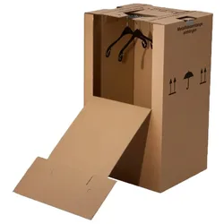 BB-Verpackungen GmbH 5 x Kleiderbox mini 40 kg Traglast stabiler Kleiderkarton mit Kleiderstange 2-wellig Umzugskarton Textilkarton BB-Verpackungen
