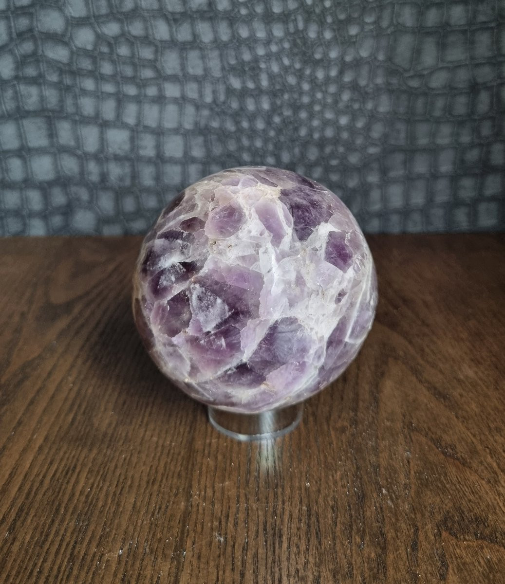 ThaleiaDesign Amethist bol - Paars - Edelsteen voor meditatie en woondecoratie