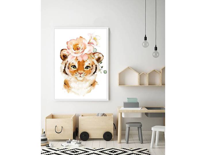 Tableau déco Tiger Baby Collection 63 x 83cm Multicolore