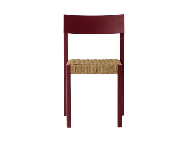 Audo Copenhagen Mauro chaise French red chêne-assise en canne naturelle