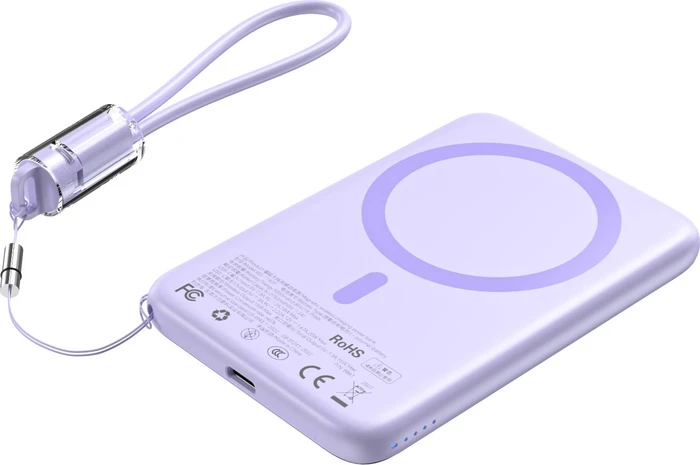 ChoeTech CCC Certified 5000mAh Ultra Thin Magnetic Power Bank Purple