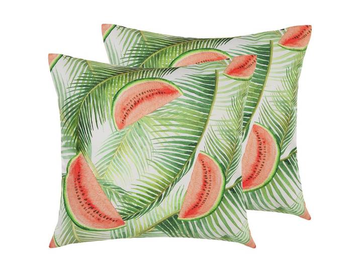 GARTENKISSEN 2er-Set Melonen-Motiv bunt 45/45 cm Lovoleto
