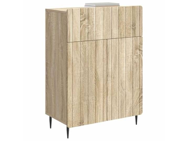 KTHLBRH Sideboard Eiche Sonoma 66 x 34,5 x 92 cm Ingenieurholz Mit Schublade für Haushaltsgeräte, Innenablagen, Tür 90°, modernes Design für Wohnzimmer