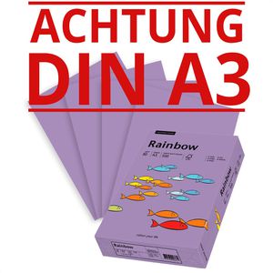Papyrus Kopierpapier Rainbow 88042566, A3, 80g/qm, violett, 500 Blatt