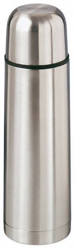 MATO interpräsent Classico Thermoflasche Edelstahl (gebürstet), Schwarz 1l 4097