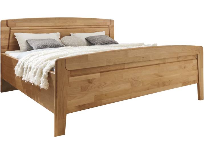 Funktionsbett WIEMANN Lausanne, Bettgestell, Bettrahmen, teilmassiv Erle , beige (natur), Liegefläche B/L: 180cm x 200cm, kein Härtegrad, Daybetten, Funktionsbett, Kopf- und Fussteil aus Massivholz, zwei Grössen, Bettseitenhöhe 43 cm