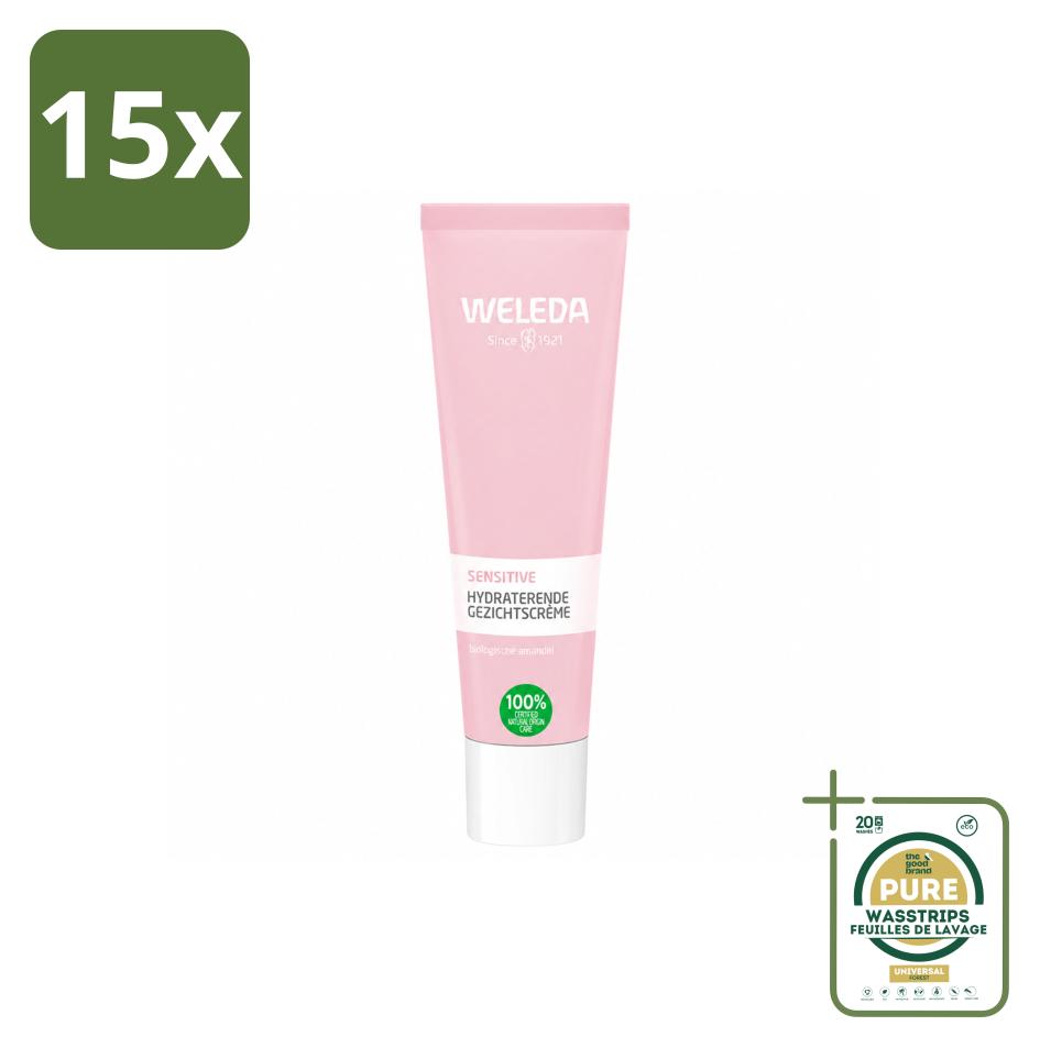 15 x Weleda Sensitive Feuchtigkeitscreme für empfindliche Haut 30 ml - Vorratspackung - 15 Stücke
