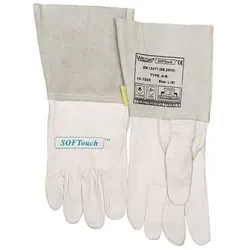 Weldas Schweißerhandschuhe Gr.XXL (10,5) natur Kalbsnarben-/Rindspaltleder/Softt. 5 PA